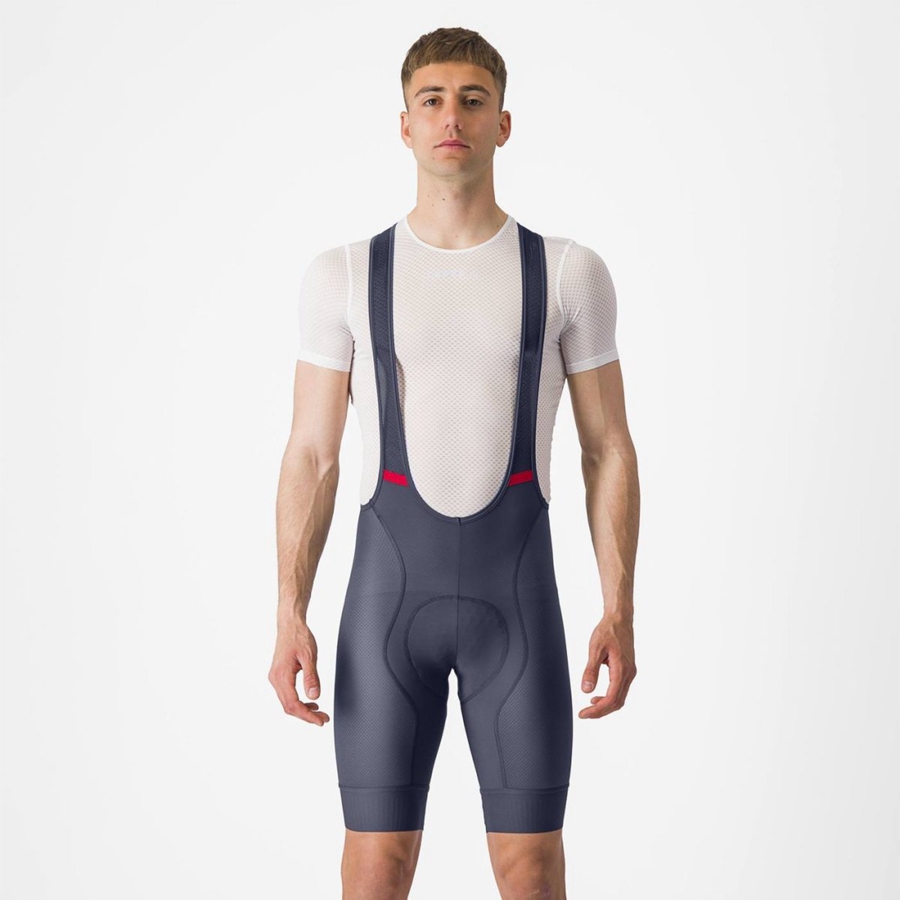 Blue Castelli COMPETIZIONE Men Bib Shorts | VNH974063