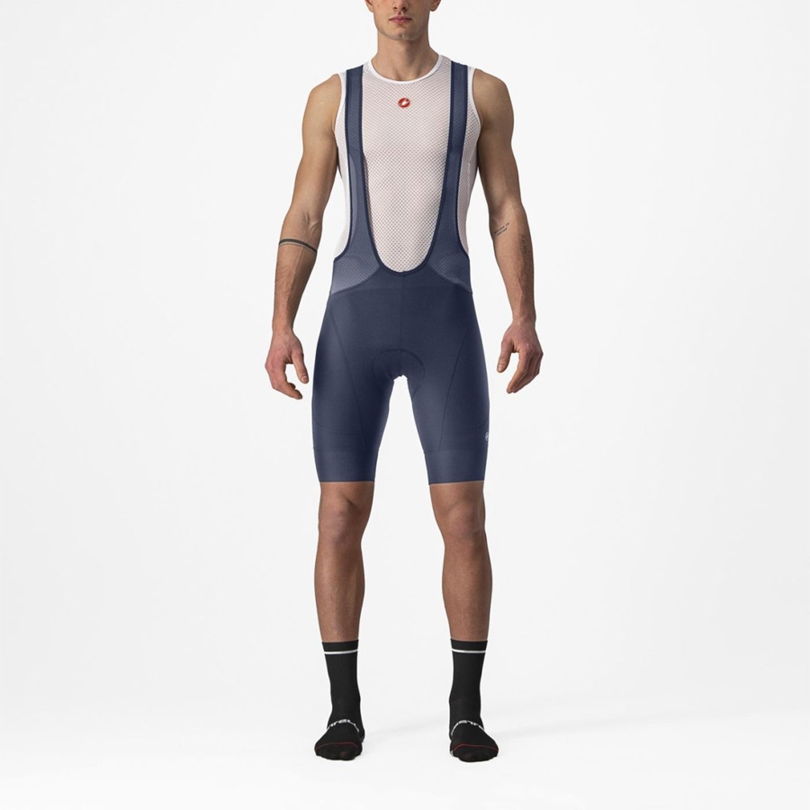 Blue Castelli ENDURANCE 3 Men Bib Shorts | UBZ842137