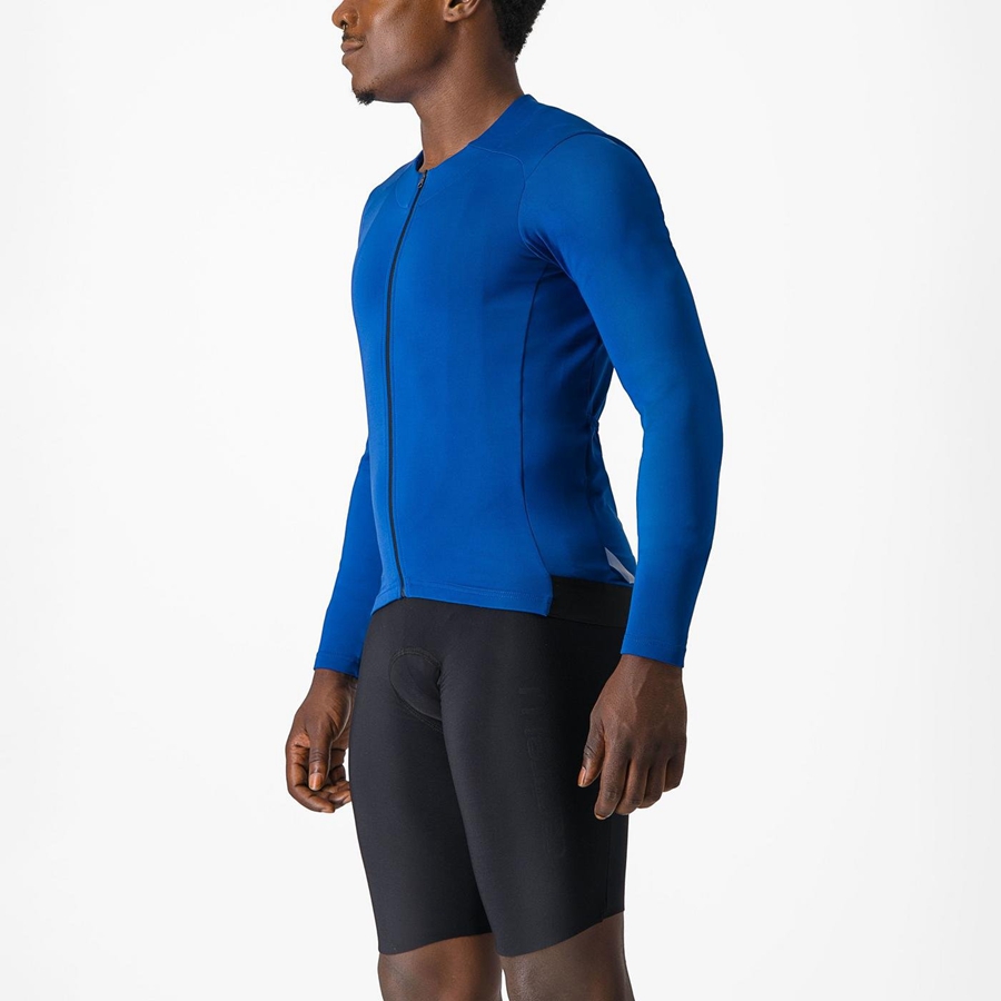 Blue Castelli FLY LS Men Jersey | EDA254073