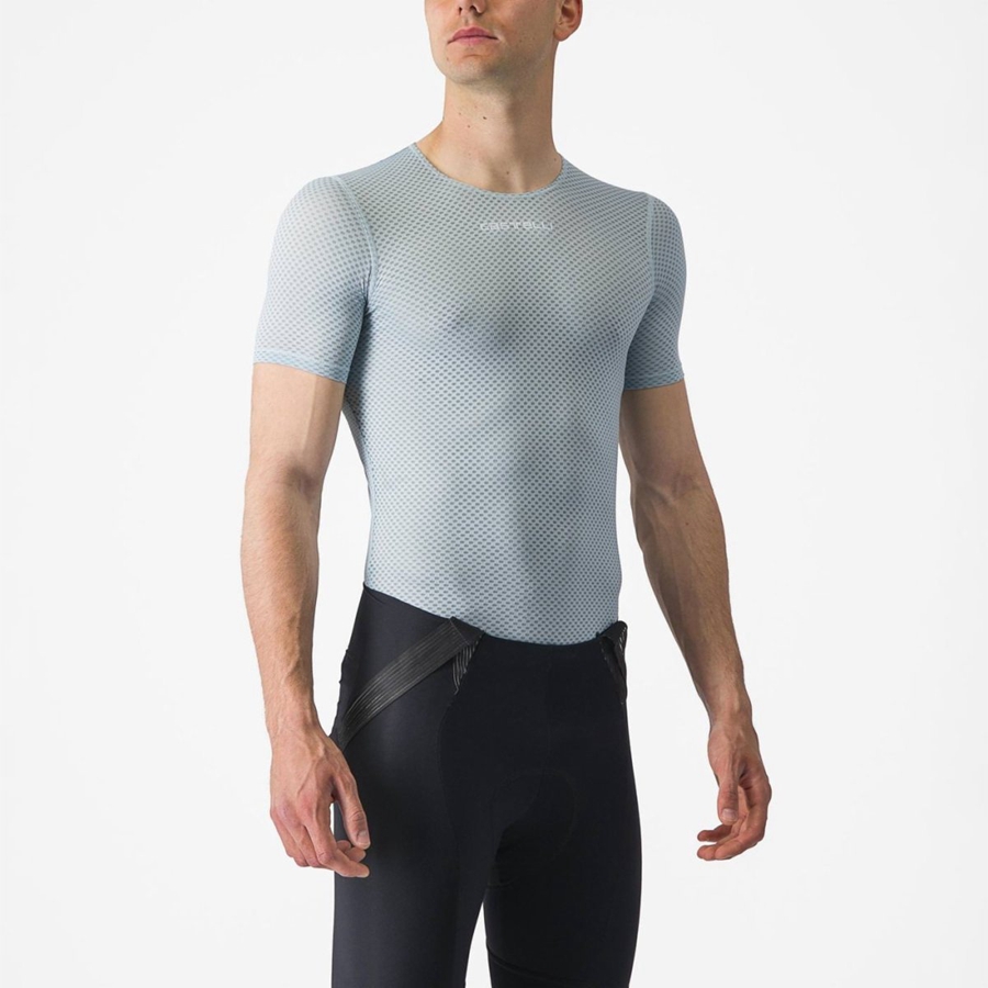 Blue Castelli PRO MESH 2.0 SHORT SLEEVE Men Base Layer | NTX231698