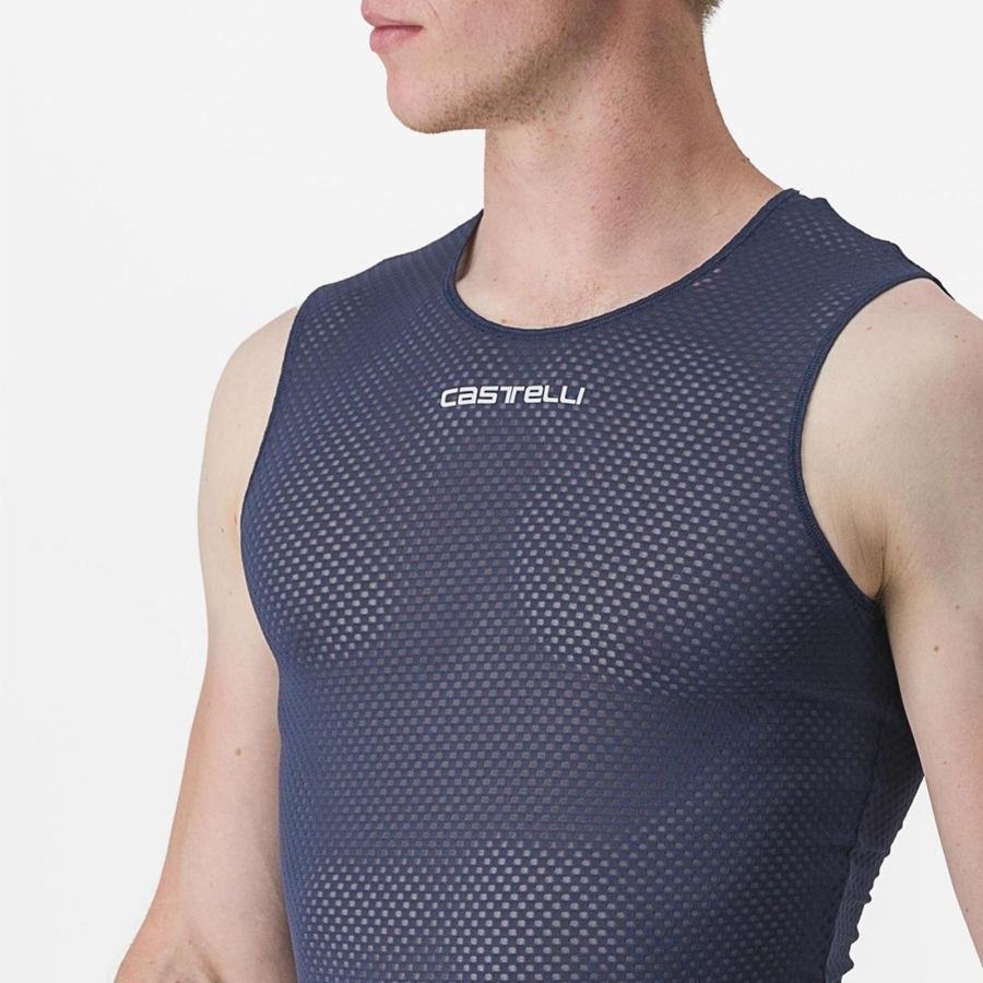 Blue Castelli PRO MESH 2.0 SLEEVELESS Men Base Layer | BEQ206741