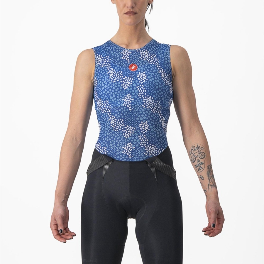 Blue Castelli PRO MESH 4 W SLEEVELESS Women Base Layer | XZR927148