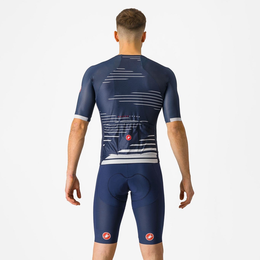 Blue Castelli SUPERLEGGERA Men Bib Shorts | LMI960583