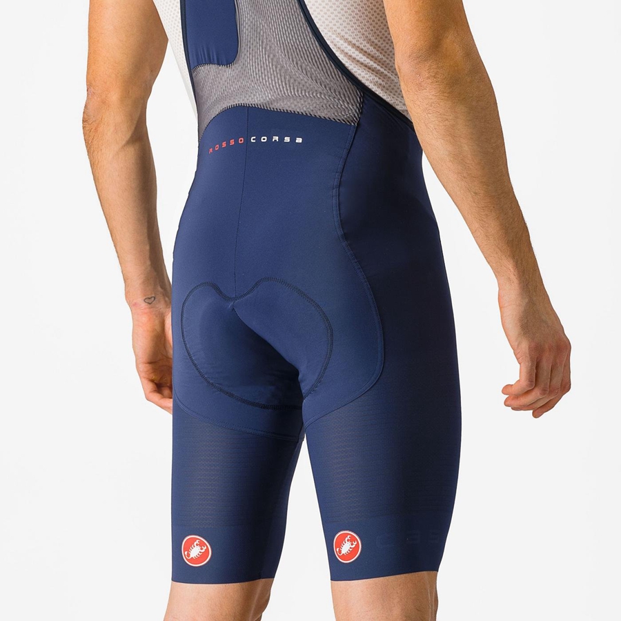 Blue Castelli SUPERLEGGERA Men Bib Shorts | LMI960583