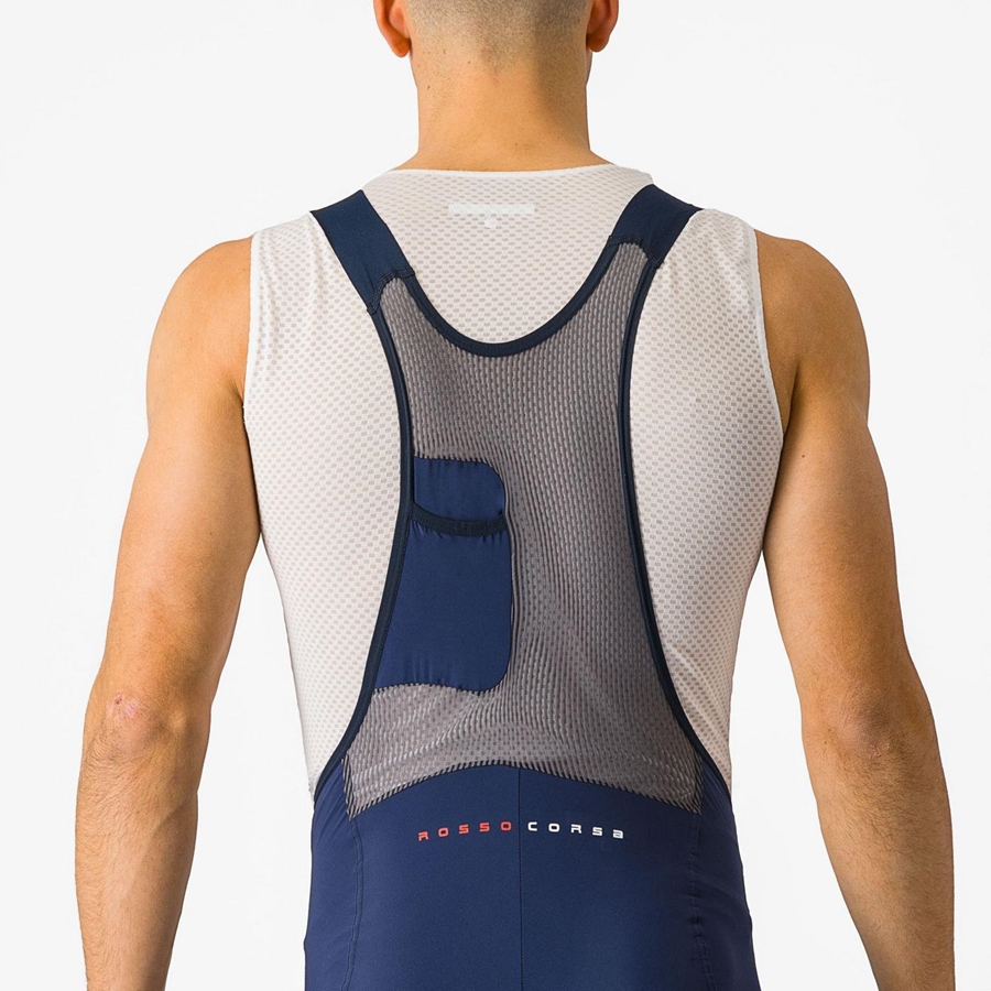 Blue Castelli SUPERLEGGERA Men Bib Shorts | LMI960583