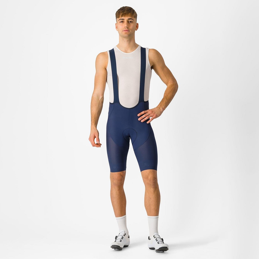 Blue Castelli SUPERLEGGERA Men Bib Shorts | LMI960583