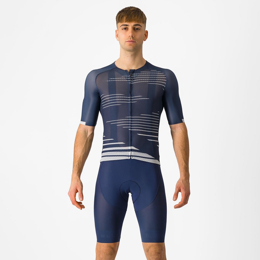 Blue Castelli SUPERLEGGERA Men Bib Shorts | LMI960583