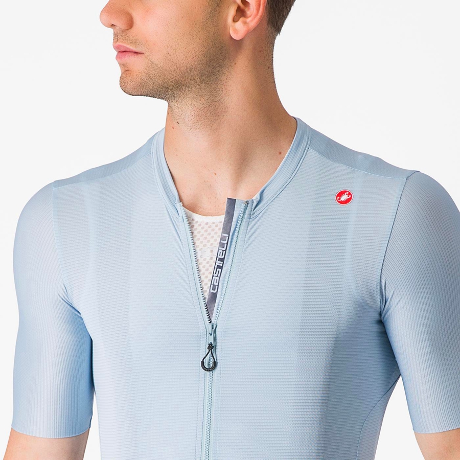 Blue / Blue Castelli ESPRESSO Men Jersey | IER164832