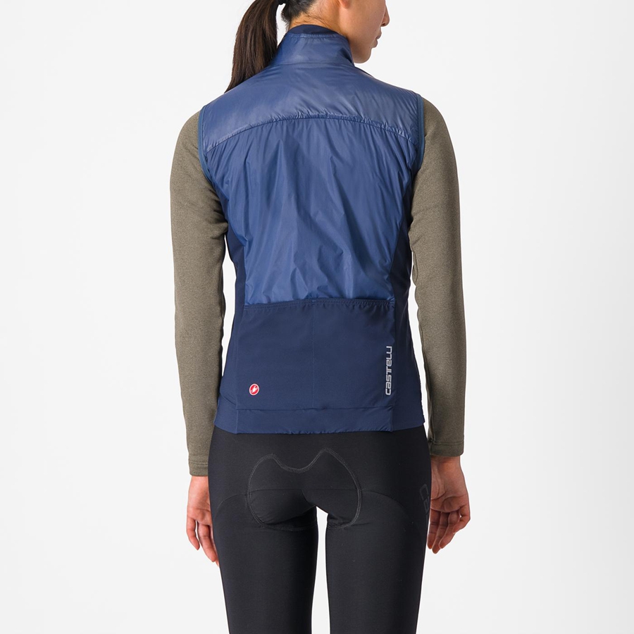 Blue / Blue Castelli UNLIMITED W PUFFY Women Vest | KLB061475