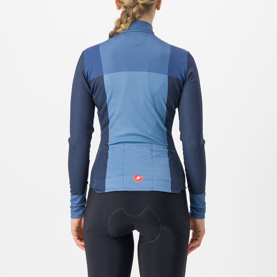 Blue / Blue Castelli UNLIMITED W THERMAL Women Jersey | TNA453076