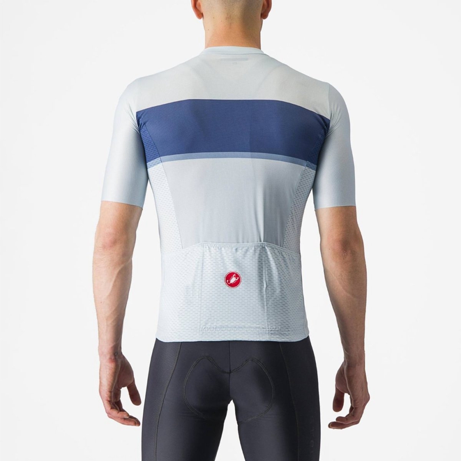 Blue / Blue / Grey Castelli TRADIZIONE Men Jersey | LYO124705