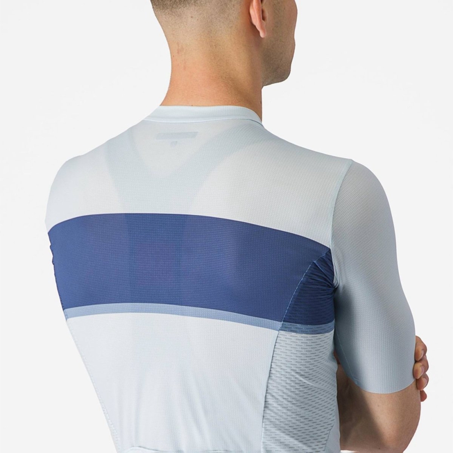 Blue / Blue / Grey Castelli TRADIZIONE Men Jersey | LYO124705