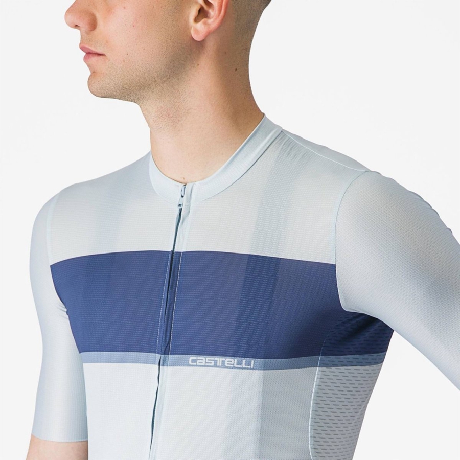 Blue / Blue / Grey Castelli TRADIZIONE Men Jersey | LYO124705