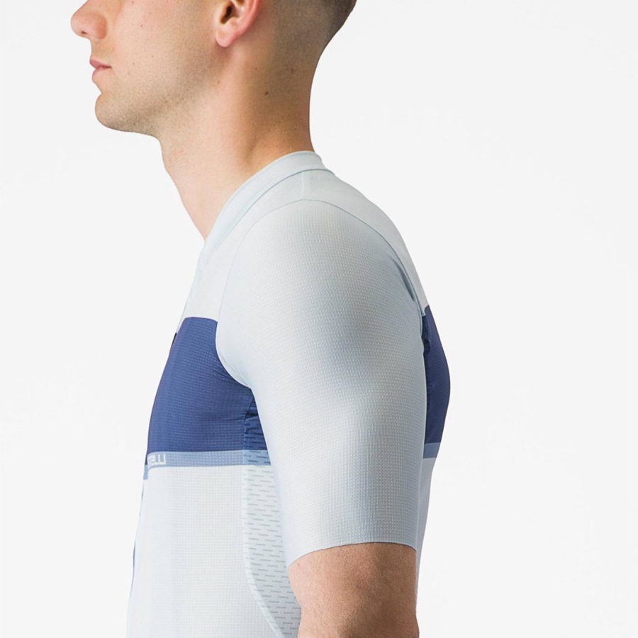 Blue / Blue / Grey Castelli TRADIZIONE Men Jersey | LYO124705