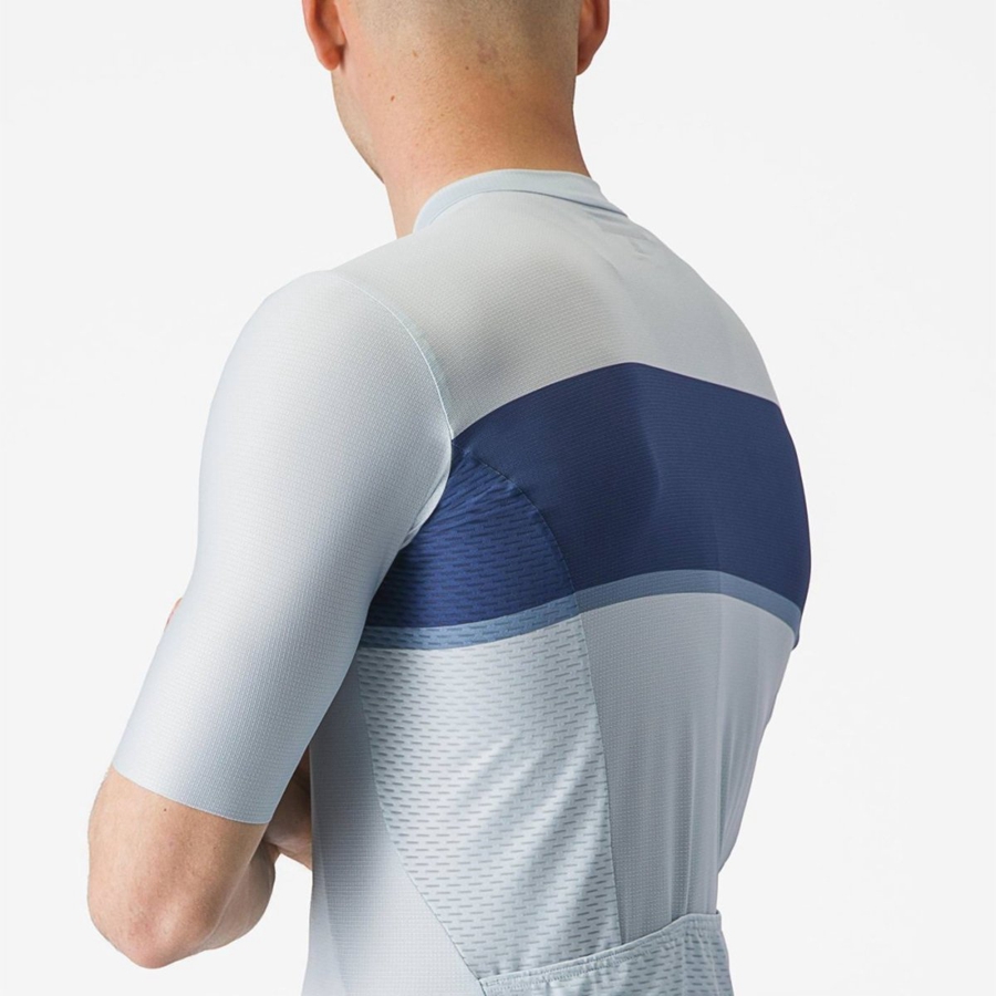 Blue / Blue / Grey Castelli TRADIZIONE Men Jersey | LYO124705