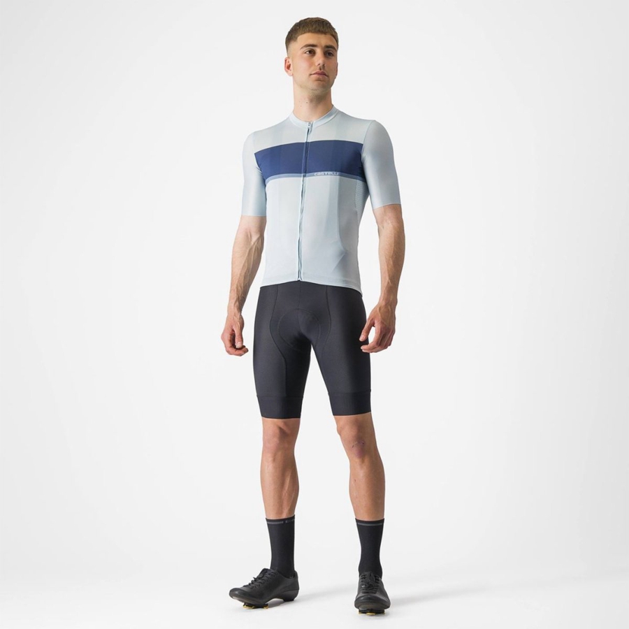 Blue / Blue / Grey Castelli TRADIZIONE Men Jersey | LYO124705