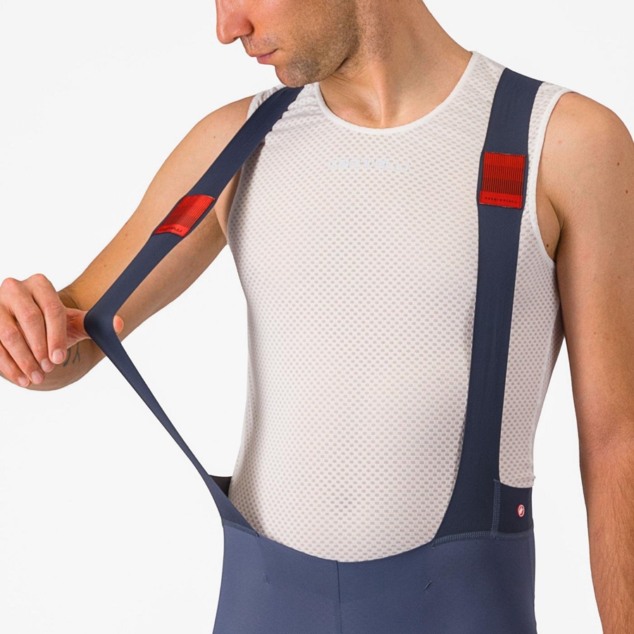 Blue / Grey Blue Castelli PREMIO Men Bib Shorts | NAY569480