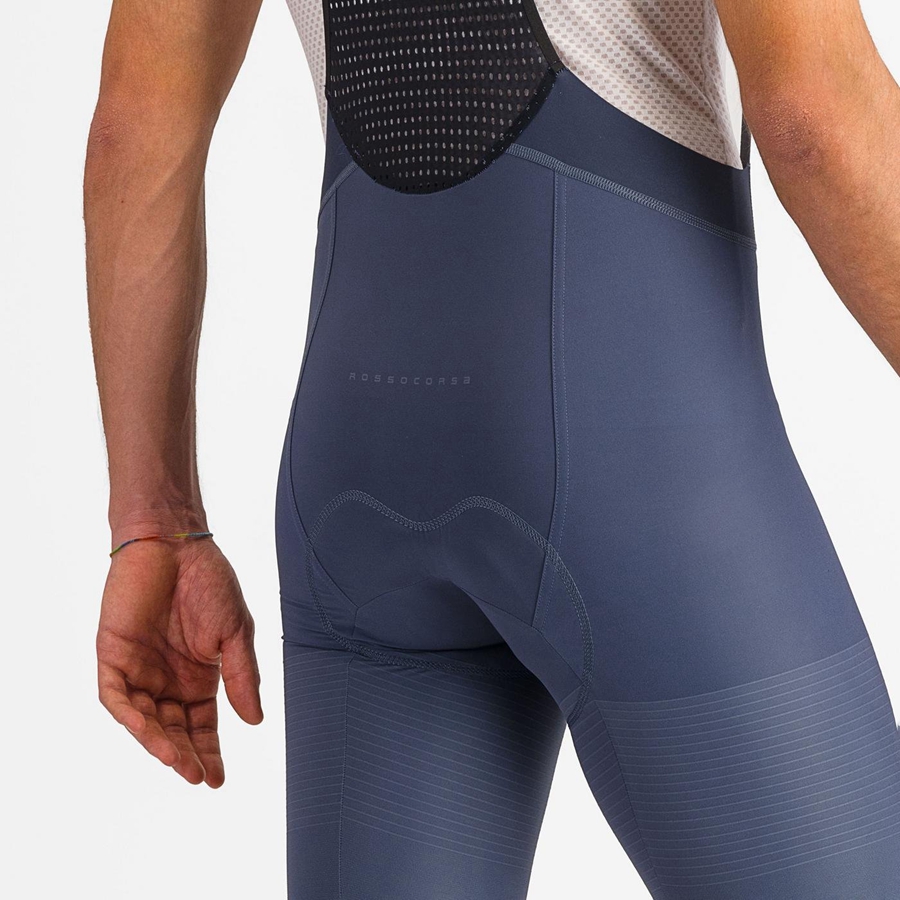 Blue / Grey Blue Castelli PREMIO Men Bib Shorts | NAY569480