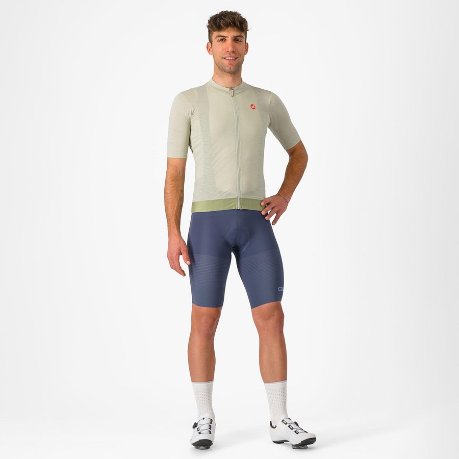 Blue / Grey Blue Castelli PREMIO Men Bib Shorts | NAY569480