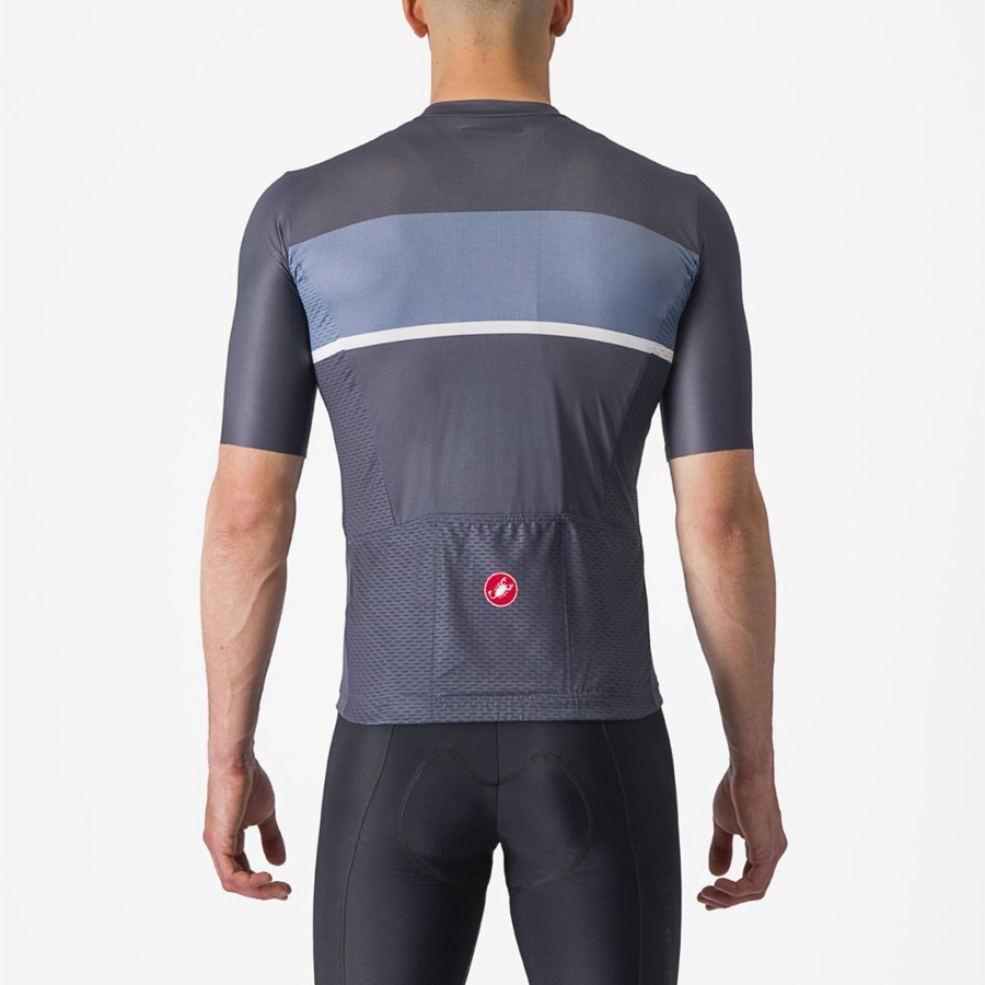 Blue / Light Grey Blue Castelli TRADIZIONE Men Jersey | KEP124875