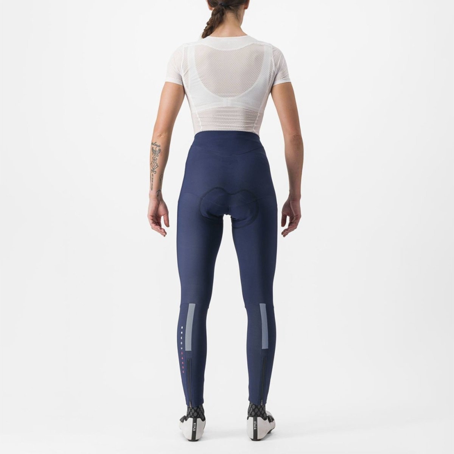 Blue / Silver Castelli SORPASSO RoS W Women Leggings | RGB517902