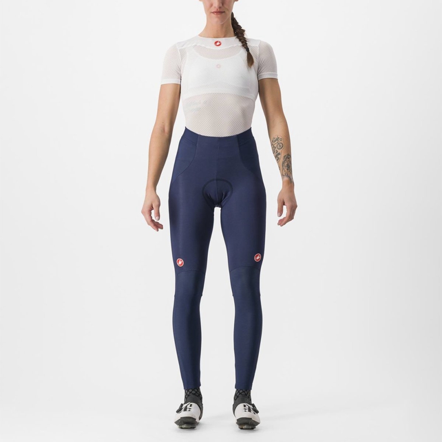 Blue / Silver Castelli SORPASSO RoS W Women Leggings | RGB517902