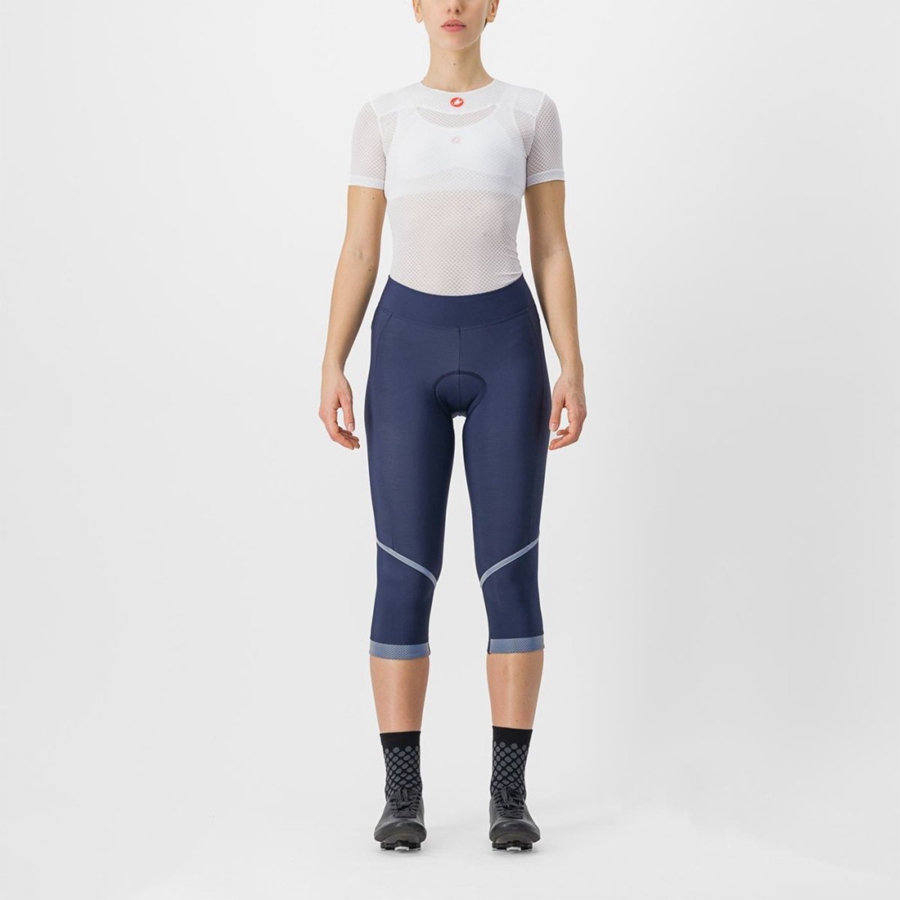 Blue / Silver Castelli VELOCISSIMA THERMAL KNICKER Women Leggings | IDP624180