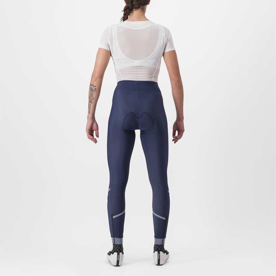 Blue / Silver Castelli VELOCISSIMA THERMAL Women Leggings | YEN692570