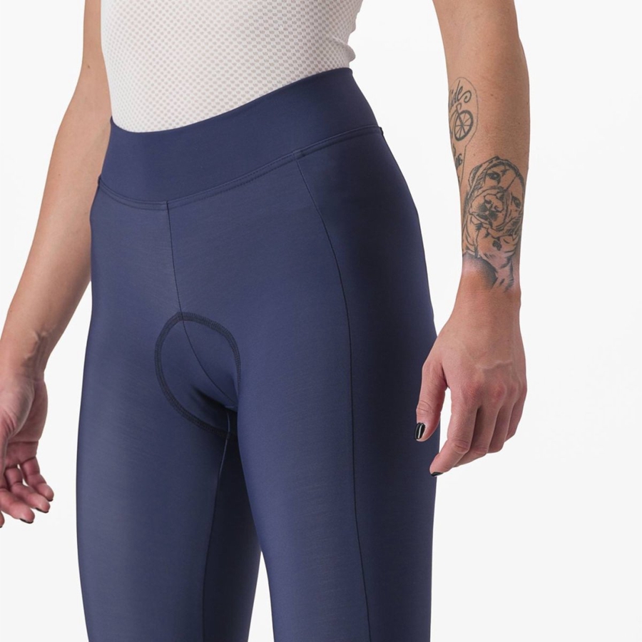 Blue / Silver Castelli VELOCISSIMA THERMAL Women Leggings | YEN692570