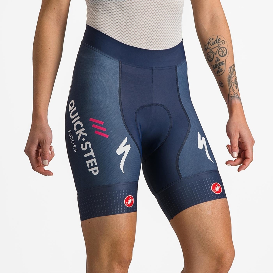 Blue / White Castelli COMPETIZIONE W Women Shorts | UXZ846392