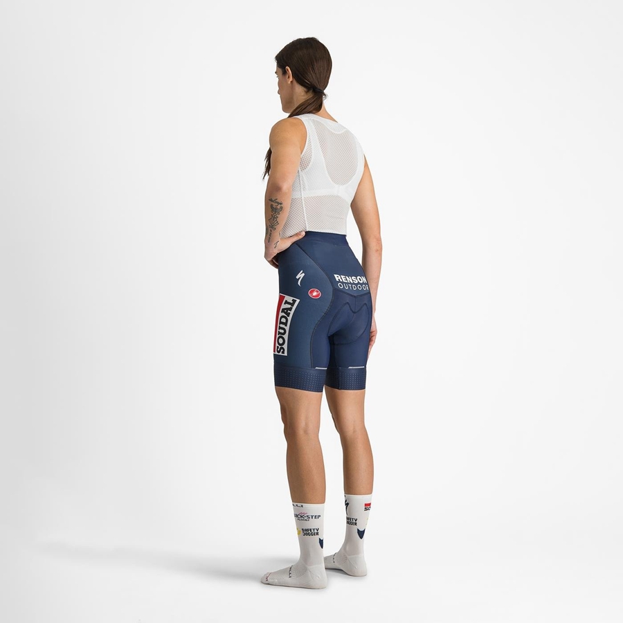 Blue / White Castelli COMPETIZIONE W Women Shorts | UXZ846392