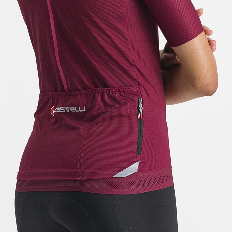 Burgundy Castelli ENDURANCE W Women Jersey | NCH150246