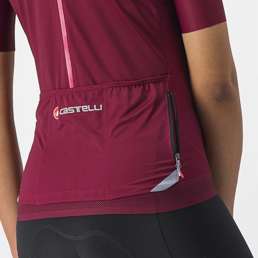 Burgundy Castelli ENDURANCE W Women Jersey | NCH150246