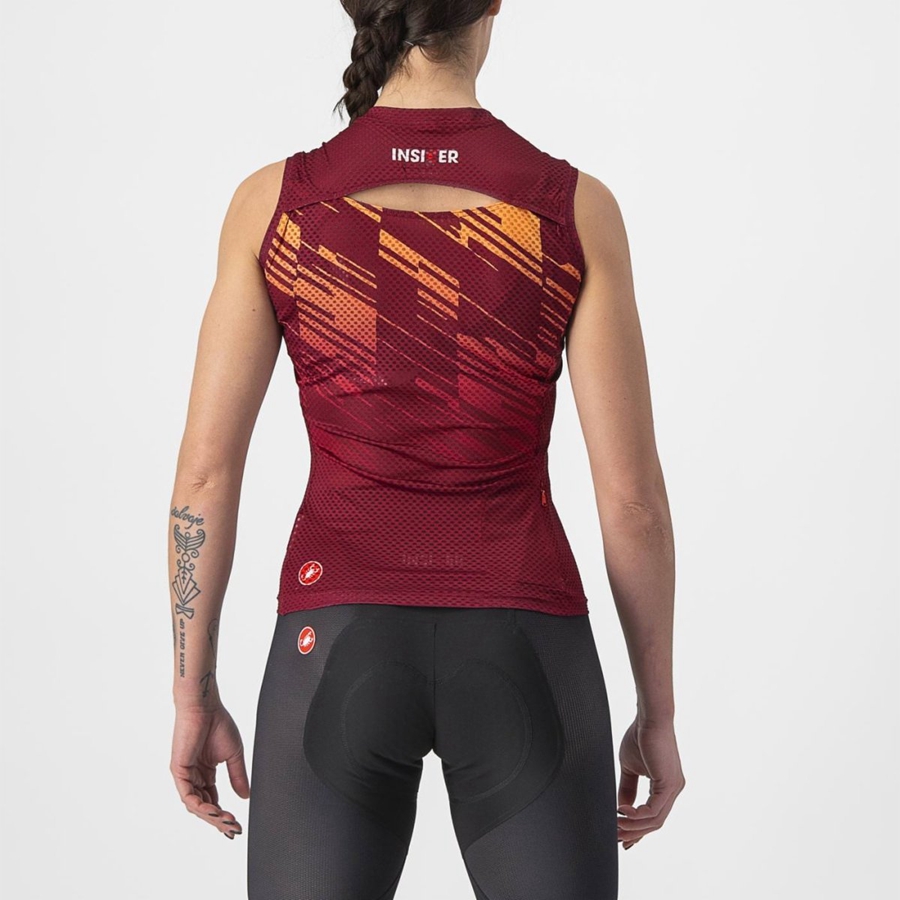 Burgundy Castelli INSIDER W SLEEVELESS Women Jersey | PAS375481