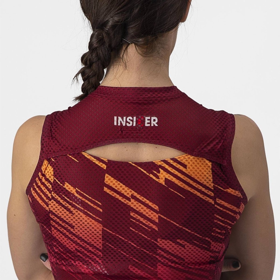 Burgundy Castelli INSIDER W SLEEVELESS Women Jersey | PAS375481