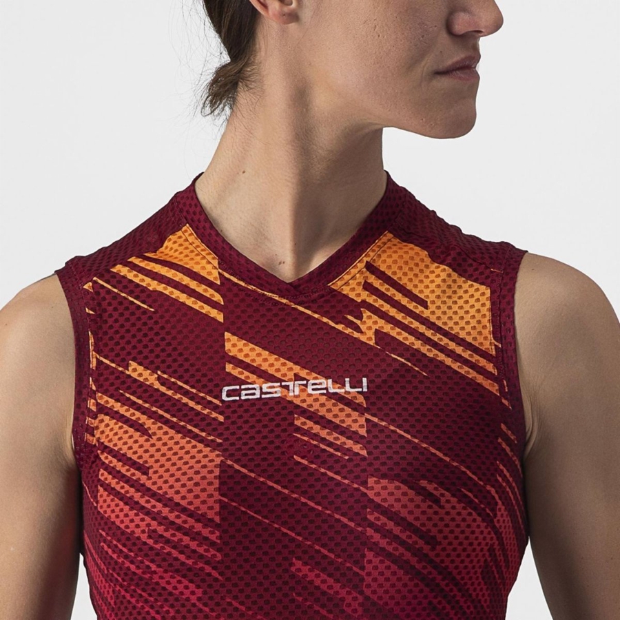 Burgundy Castelli INSIDER W SLEEVELESS Women Jersey | PAS375481