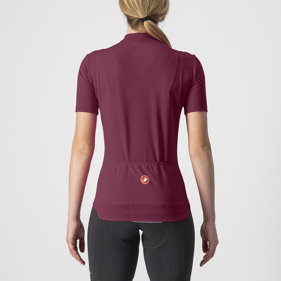 Burgundy / Red Castelli ANIMA 3 Women Jersey | SON906754