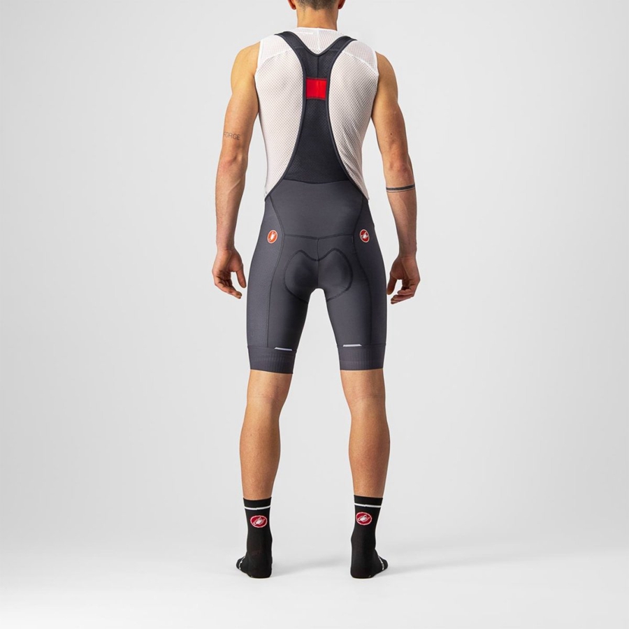 Dark Grey Castelli COMPETIZIONE Men Bib Shorts | ZTS834195