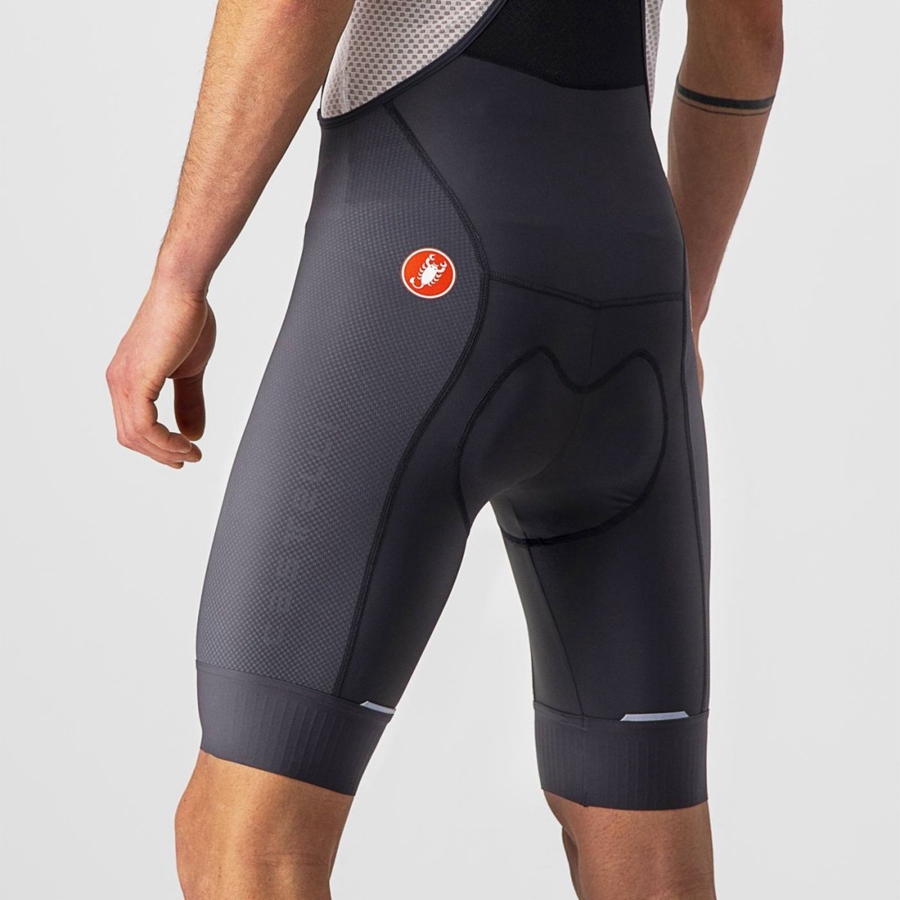 Dark Grey Castelli COMPETIZIONE Men Bib Shorts | ZTS834195