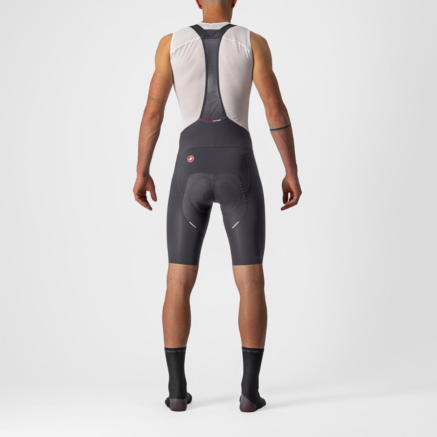 Dark Grey Castelli FREE AERO RC Men Bib Shorts | SHY139075