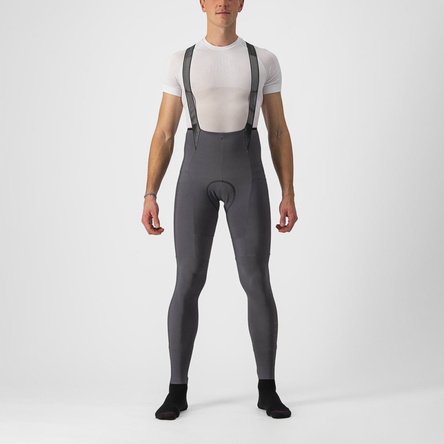 Dark Grey Castelli FREE AERO RC Men Bib Tights | TMG390867