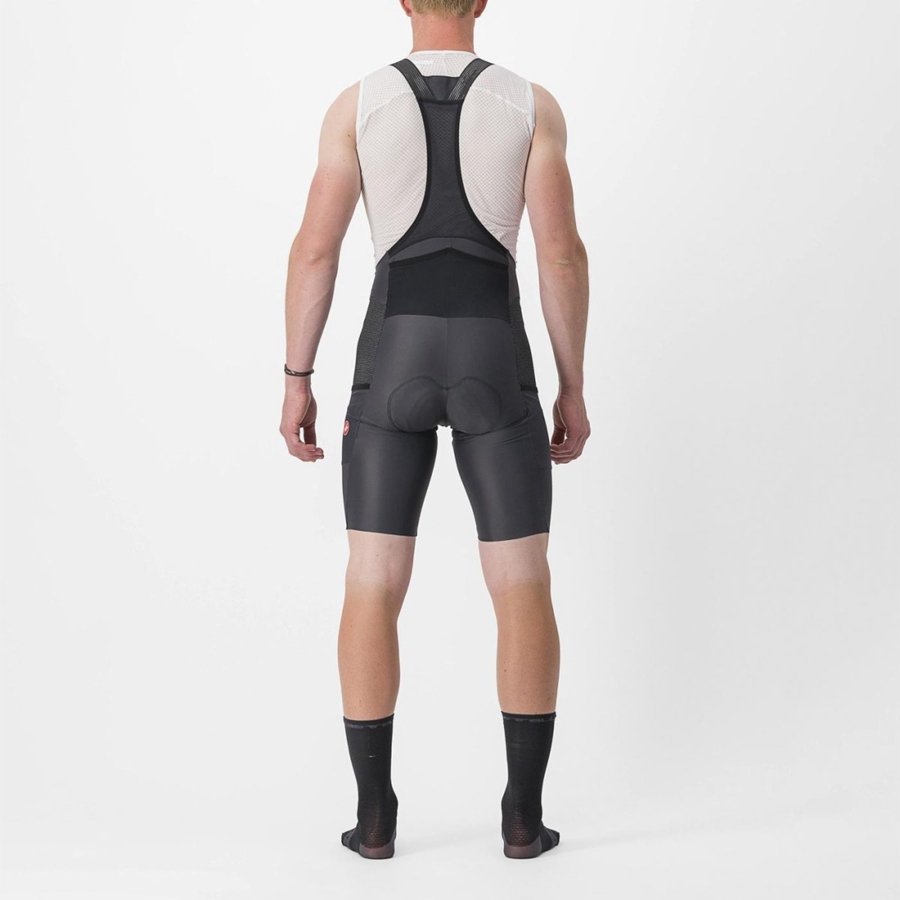 Dark Grey Castelli FREE UNLIMITED Men Bib Shorts | WHU426173