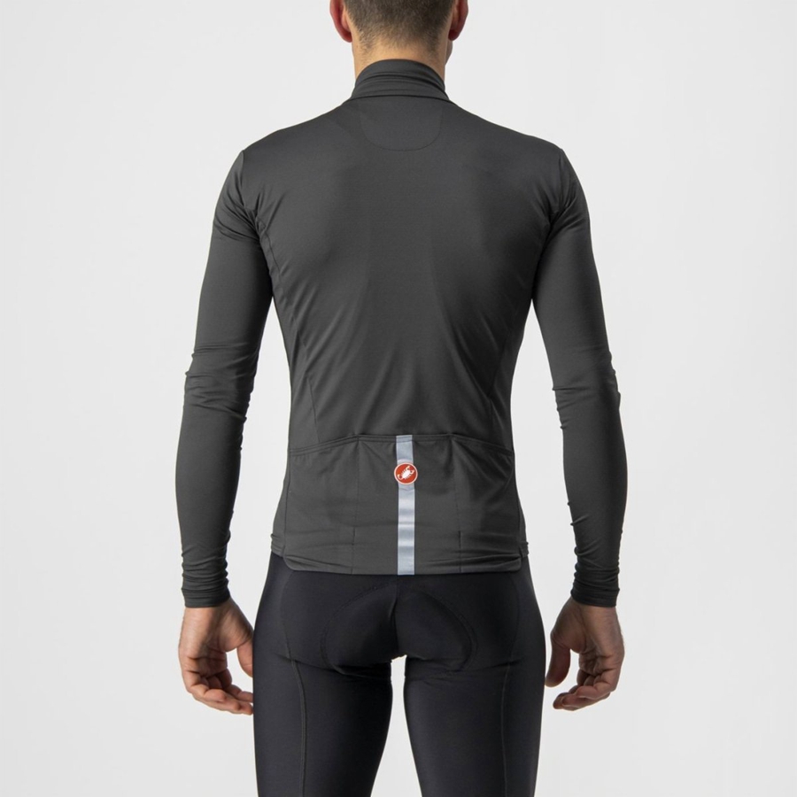 Dark Grey Castelli PRO THERMAL MID LS Men Jersey | IDA826514