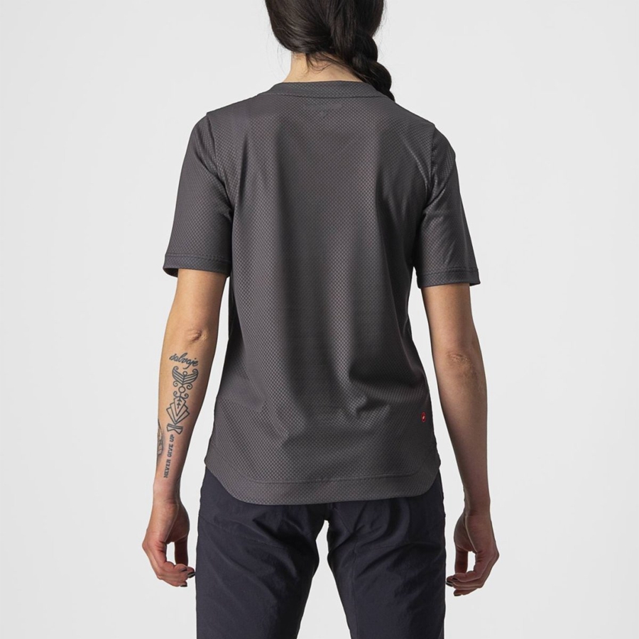 Dark Grey Castelli TRAIL TECH W TEE Women Jersey | HTZ278064