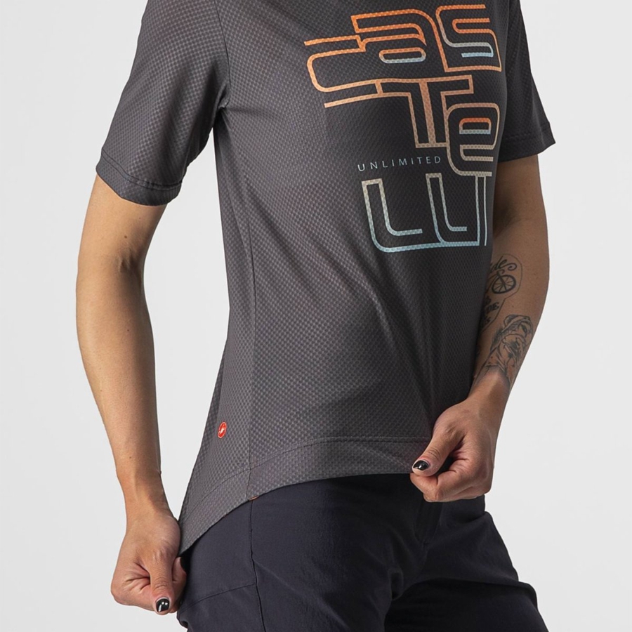 Dark Grey Castelli TRAIL TECH W TEE Women Jersey | HTZ278064