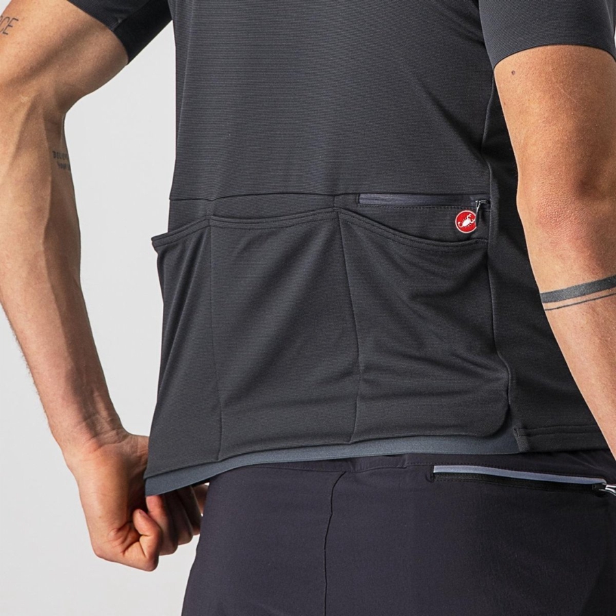 Dark Grey Castelli UNLIMITED ALLROAD Men Jersey | FTZ780364