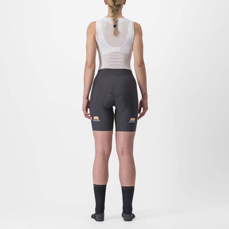 Dark Grey / Orange Castelli PRIMA Women Shorts | XQE069534