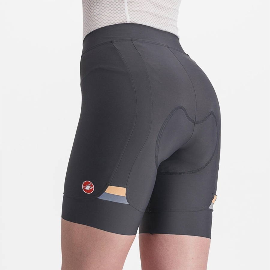 Dark Grey / Orange Castelli PRIMA Women Shorts | XQE069534