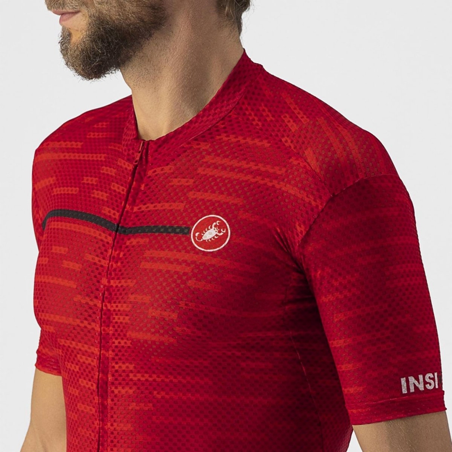 Dark Red Castelli INSIDER Men Jersey | OZY760834