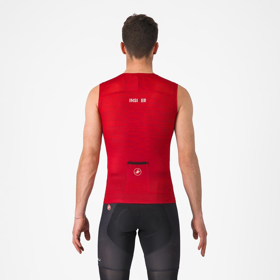 Dark Red Castelli INSIDER SLEEVELESS Men Jersey | GHE327850